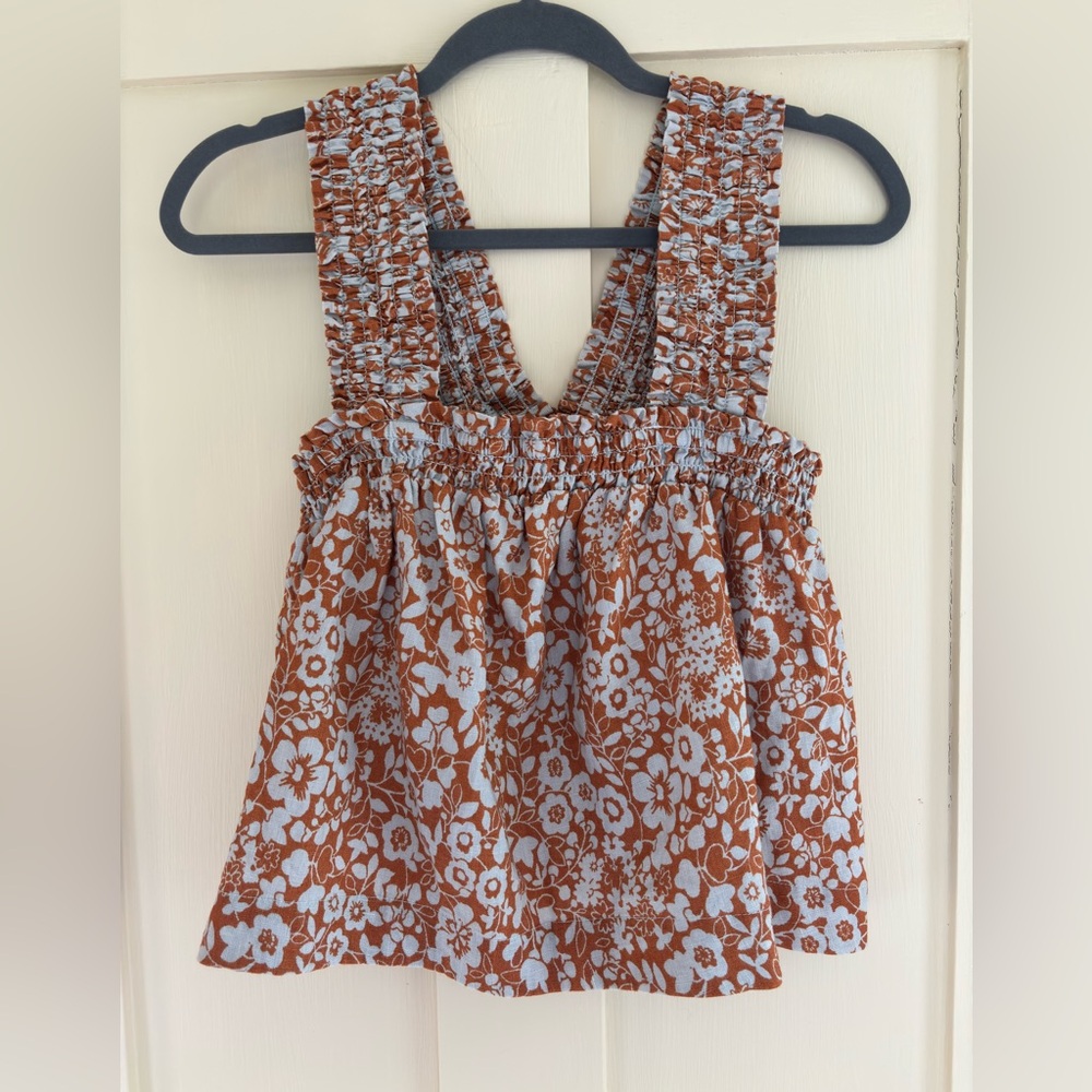 Everlane Smocked Linen Tank